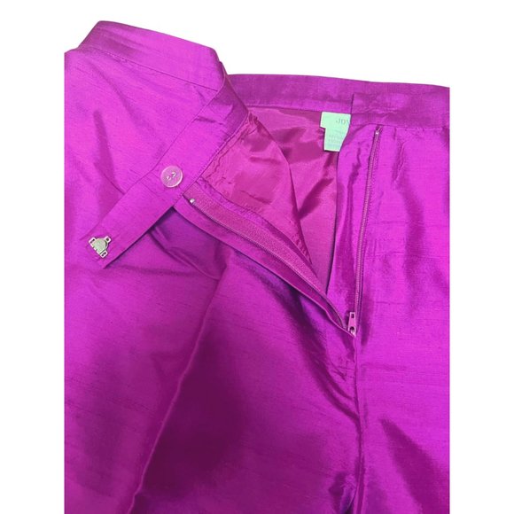 Jones New York Silk Pink Purple Fuchsia Suit Blazer Pants size 20 W petite - Picture 11 of 17